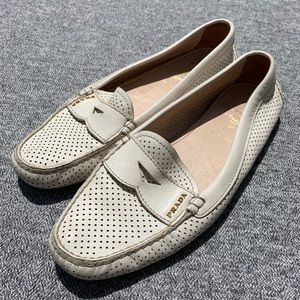 Prada Loafers Off White Loafers Vintage Authentic
